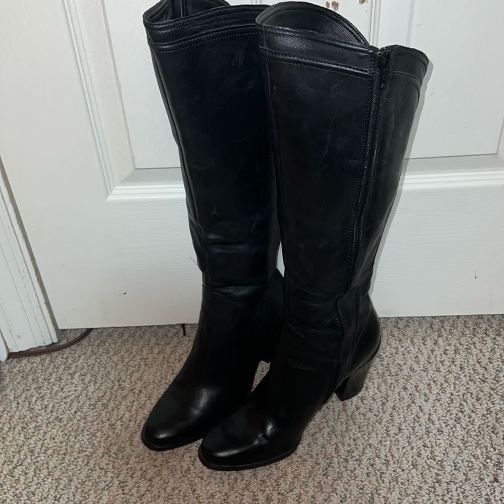 Dallas  leather boot black 81/2 med